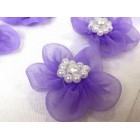 12 Organza Craft Flower for Wedding Sweet 16 or All Purpose Crafts Lavender Appliqué Sow